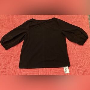 NWT Chic Black Women's medium 3/4 length sleeve Blouse